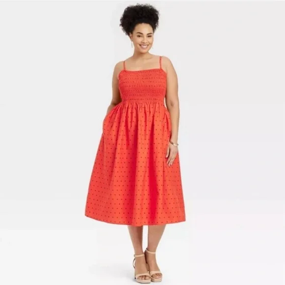 Red and black polka dot universal threads sleeveless medium - Picture 8 of 14